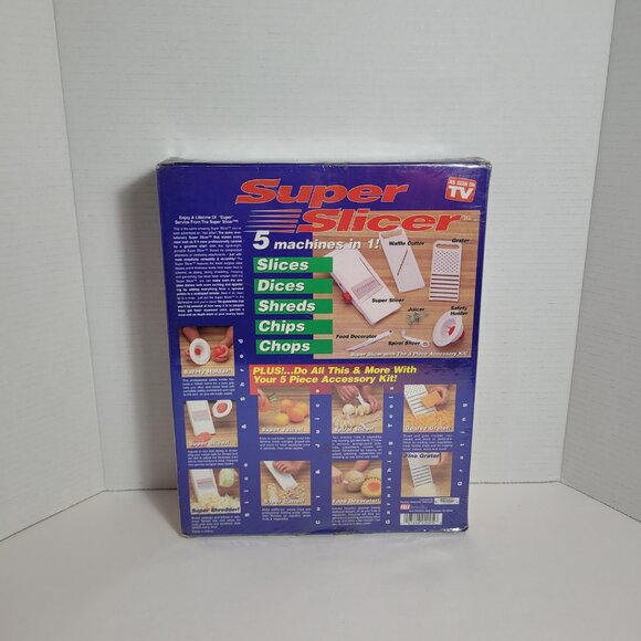 As Seen On TV Super Slicer 5 Machines In 1 Slices Dices Shreds Chips Chops New - Picture 4 of 7